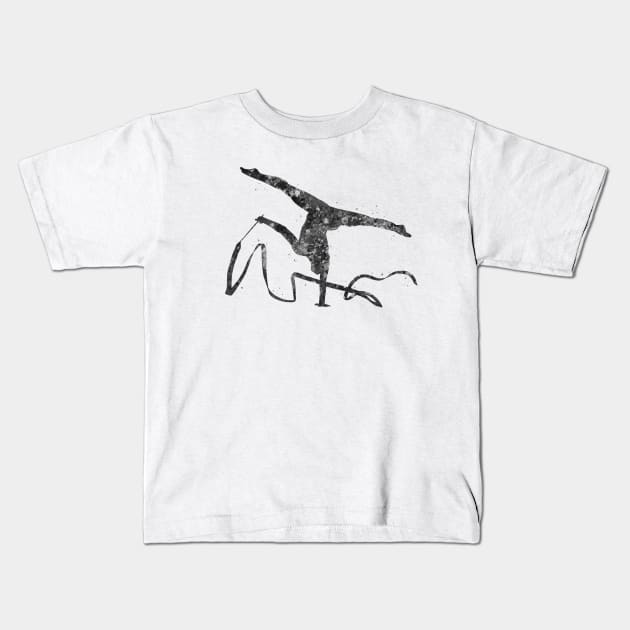 Rhythmic gymnastics ribbon Kids T-Shirt by Yahya Art